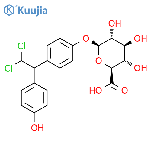 4-[2,2-dichloro-1-(4-hydroxyphenyl)ethyl]phenyl beta-D-glucopyranosiduronic acid structure