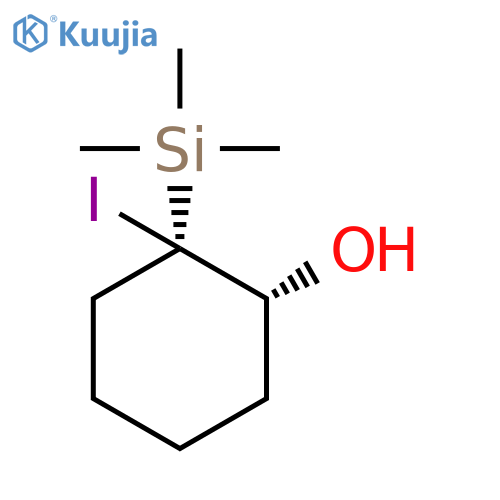 Cyclohexanol, 2-iodo-2-(trimethylsilyl)-, (1R,2R)-rel- structure