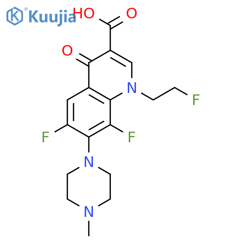6,8-DIFLUORO-1-(2-FLUOROETHYL)-1,4-DIHYDRO-7-(4-METHYL-1-PIPERAZINYL)-4-OXO-3-QUINOLINECARBOXYLIC ACID structure