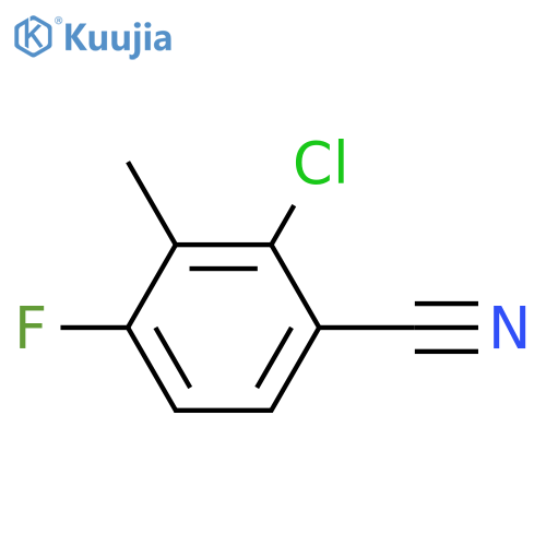 2-Chloro-4-fluoro-3-methylbenzonitrile structure