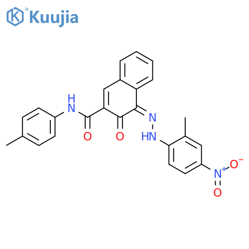 2-Naphthalenecarboxamide,3-hydroxy-4-[2-(2-methyl-4-nitrophenyl)diazenyl]-N-(4-methylphenyl)- structure