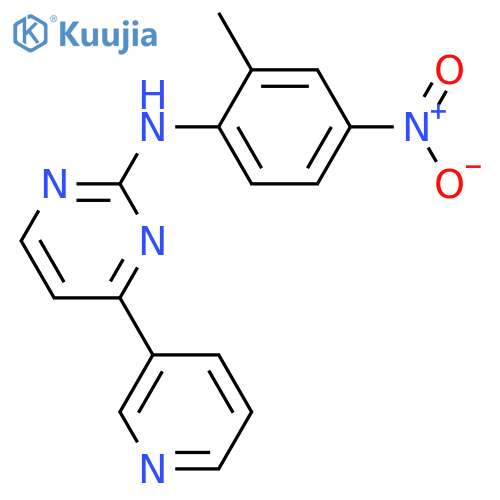 N-(2-Methyl-4-nitrophenyl)-4-(3-pyridinyl)-2-pyrimidinamine structure