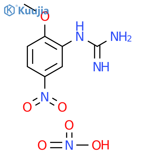 Guanidine, N-(2-methoxy-5-nitrophenyl)-, mononitrate structure