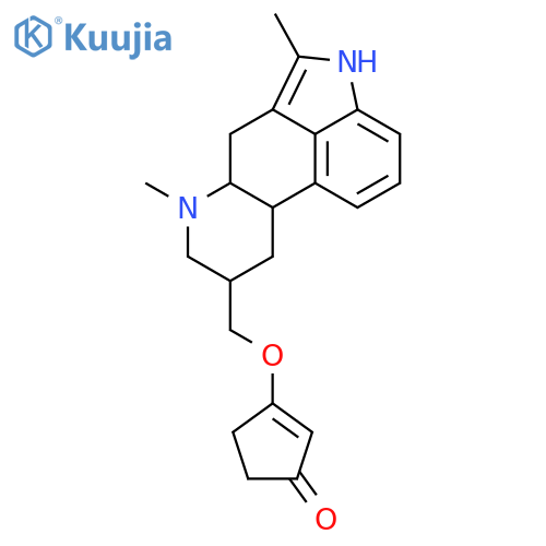 3-{[(8beta,10xi)-2,6-dimethylergolin-8-yl]methoxy}cyclopent-2-en-1-one structure