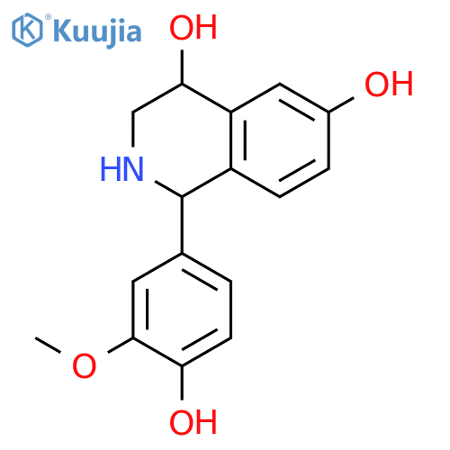 4,6-ISOQUINOLINEDIOL, 1,2,3,4-TETRAHYDRO-1-(4-HYDROXY-3-METHOXYPHENYL)- structure