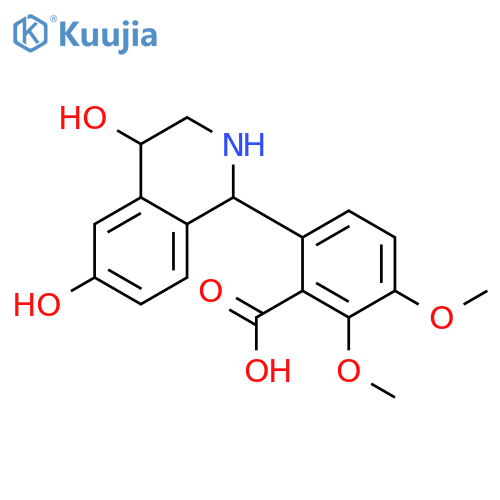 Benzoic acid,2,3-dimethoxy-6-(1,2,3,4-tetrahydro-4,6-dihydroxy-1-isoquinolinyl)- structure