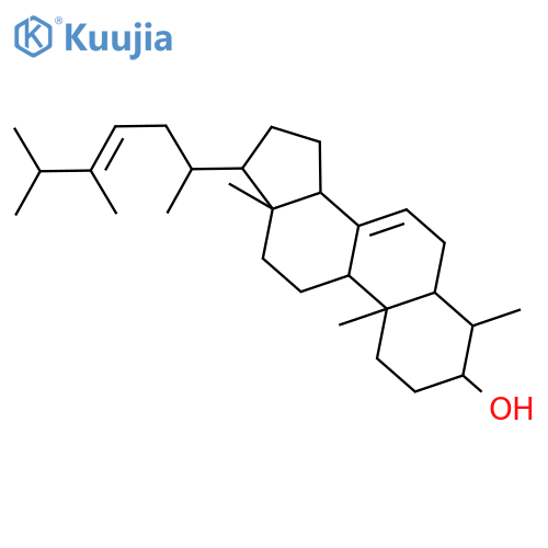 (3beta,4alpha,5alpha,23E)-4-Methylergosta-7,23-dien-3-ol structure