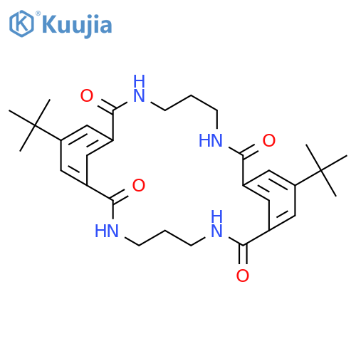 3,7,15,19-TETRAAZATRICYCLO[19.3.1.19,13]HEXACOSA-1(25),9,11,13(26),21,23-HEXAENE-2,8,14,20-TETRONE, 11,23-BIS(1,1-DIMETHYLETHYL)- structure