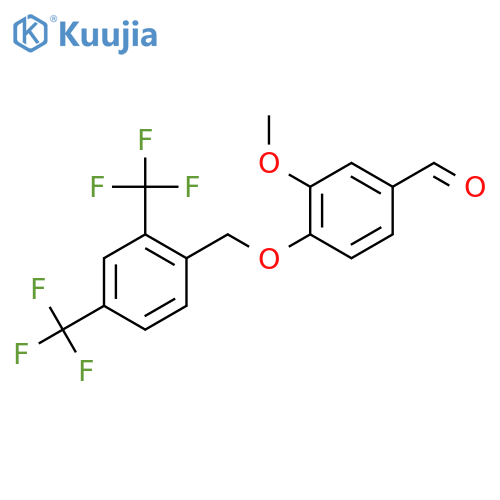 Benzaldehyde, 4-[[2,4-bis(trifluoromethyl)phenyl]methoxy]-3-methoxy- structure