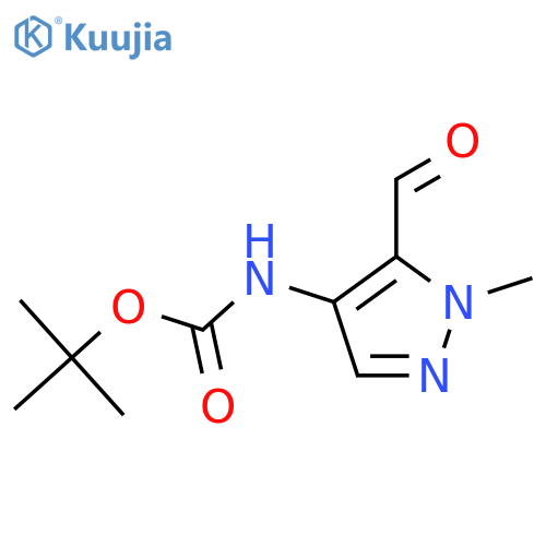 Carbamic acid,(5-formyl-1-methyl-1H-pyrazol-4-yl)-, 1,1-dimethylethyl ester (9CI) structure