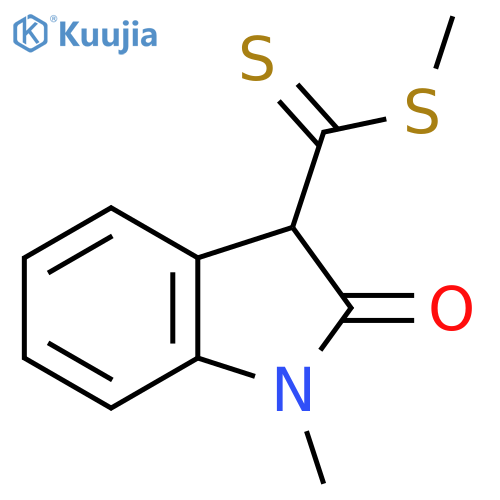 1H-Indole-3-carbodithioic acid, 2,3-dihydro-1-methyl-2-oxo-, methyl ester structure