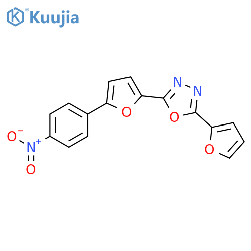 1,3,4-OXADIAZOLE, 2-(2-FURANYL)-5-[5-(4-NITROPHENYL)-2-FURANYL]- structure