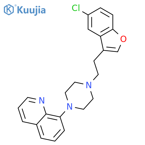 QUINOLINE, 8-[4-[2-(5-CHLORO-3-BENZOFURANYL)ETHYL]-1-PIPERAZINYL]- structure