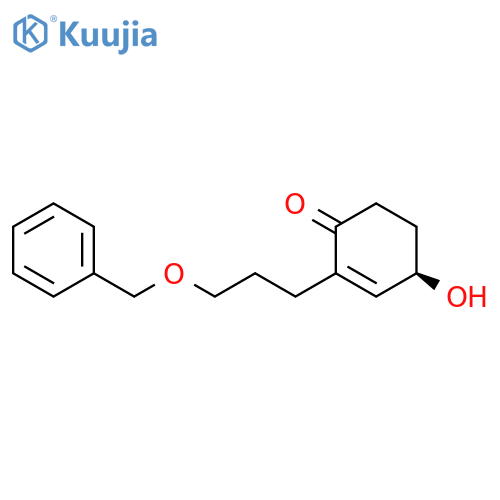 2-Cyclohexen-1-one, 4-hydroxy-2-[3-(phenylmethoxy)propyl]-, (4R)- structure