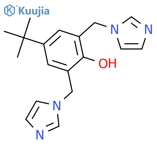 PHENOL, 4-(1,1-DIMETHYLETHYL)-2,6-BIS(1H-IMIDAZOL-1-YLMETHYL)- structure