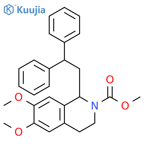 2(1H)-Isoquinolinecarboxylic acid,1-(2,2-diphenylethyl)-3,4-dihydro-6,7-dimethoxy-, methyl ester structure