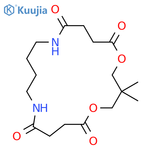 1,5-Dioxa-10,15-diazacyclononadecane-6,9,16,19-tetrone, 3,3-dimethyl- structure
