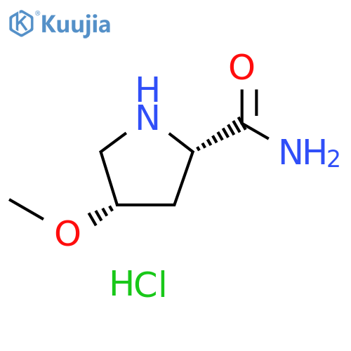 (2S,4S)-4-methoxypyrrolidine-2-carboxamide hydrochloride structure