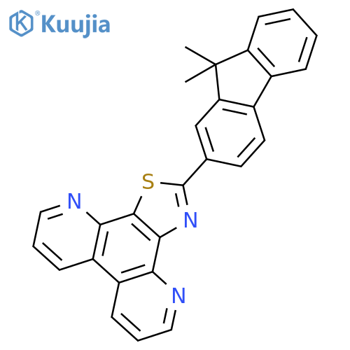 THIAZOLO[4,5-F][4,7]PHENANTHROLINE, 2-(9,9-DIMETHYL-9H-FLUOREN-2-YL)- structure