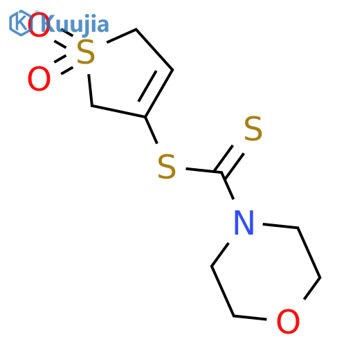 4-Morpholinecarbodithioic acid, 2,5-dihydro-1,1-dioxido-3-thienyl ester structure