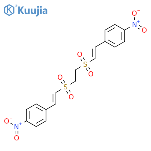Benzene, 1,1'-[1,2-ethanediylbis(sulfonyl-2,1-ethenediyl)]bis[4-nitro- structure