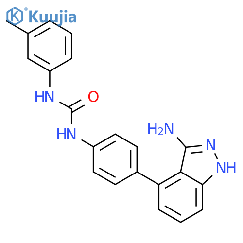 UREA, N-[4-(3-AMINO-1H-INDAZOL-4-YL)PHENYL]-N'-(3-METHYLPHENYL)- structure