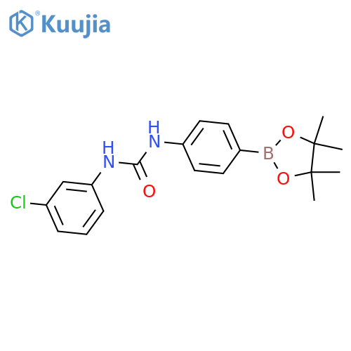1-(3-Chlorophenyl)-3-(4-(4,4,5,5-tetramethyl-1,3,2-dioxaborolan-2-yl)phenyl)urea structure