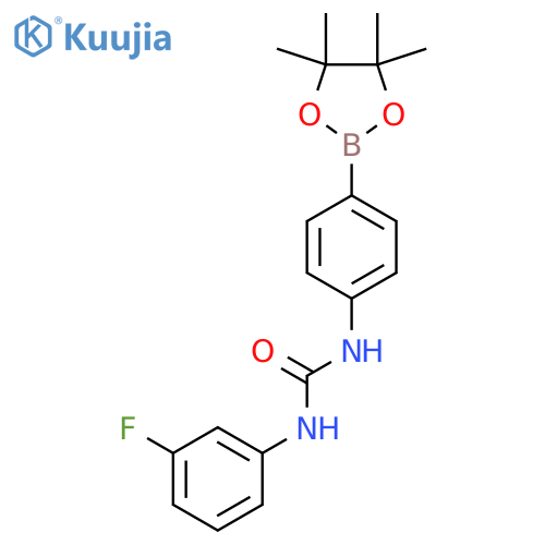 N-(3-fluorophenyl)-N'-[4-(4,4,5,5-tetraMethyl-[1,3,2]-dioxaborolan-2-yl)phenyl]urea structure