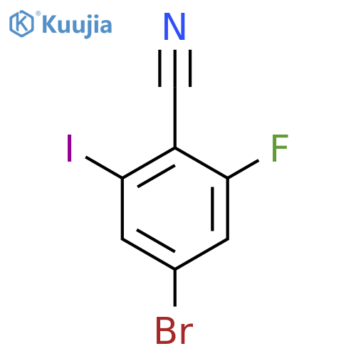 4-bromo-2-fluoro-6-iodobenzonitrile structure