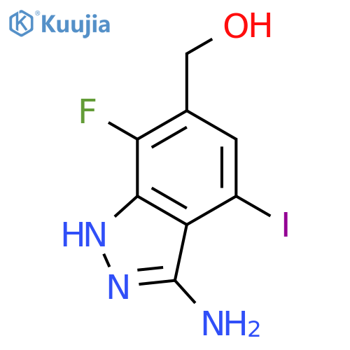 1H-INDAZOLE-6-METHANOL, 3-AMINO-7-FLUORO-4-IODO- structure