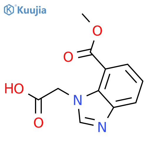 1H-Benzimidazole-1-acetic acid, 7-(methoxycarbonyl)- structure