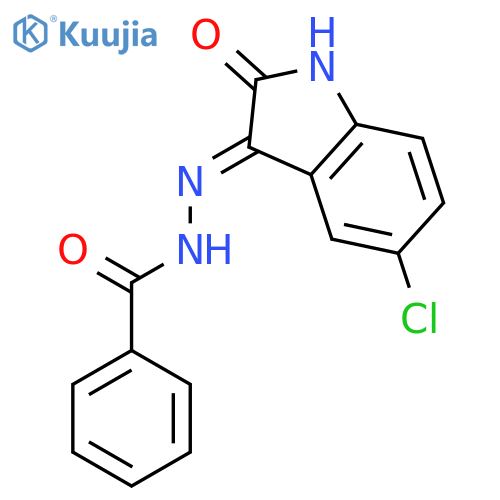 BENZOIC ACID, (5-CHLORO-1,2-DIHYDRO-2-OXO-3H-INDOL-3-YLIDENE)HYDRAZIDE structure