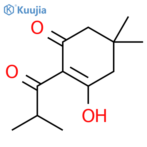 2-CYCLOHEXEN-1-ONE, 3-HYDROXY-5,5-DIMETHYL-2-(2-METHYL-1-OXOPROPYL)- structure