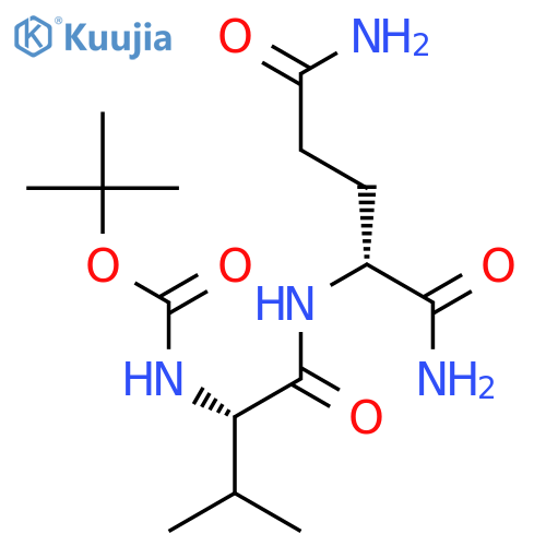 D-Glutamamide, N-[(1,1-dimethylethoxy)carbonyl]-L-valyl- structure