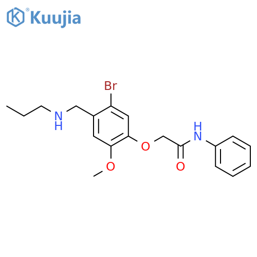 2-(5-Bromo-2-methoxy-4-propylaminomethyl-phenoxy)-N-phenyl-acetamide structure