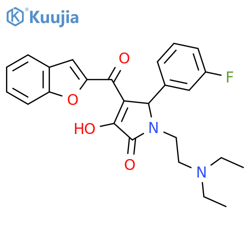 4-(1-benzofuran-2-carbonyl)-1-[2-(diethylamino)ethyl]-5-(3-fluorophenyl)-3-hydroxy-2,5-dihydro-1H-pyrrol-2-one structure