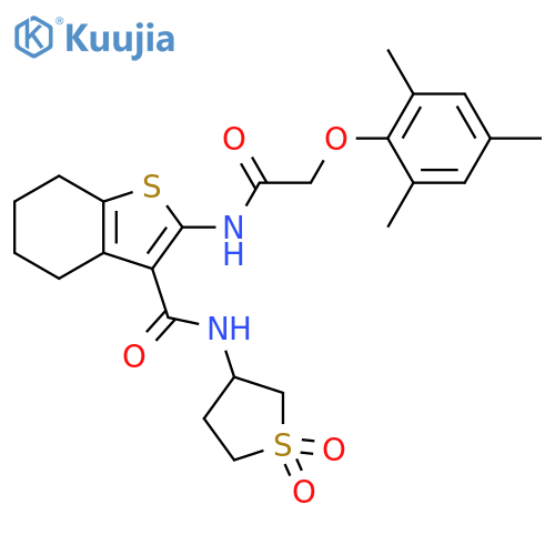 N-(1,1-dioxo-1lambda6-thiolan-3-yl)-2-2-(2,4,6-trimethylphenoxy)acetamido-4,5,6,7-tetrahydro-1-benzothiophene-3-carboxamide structure