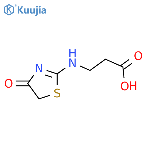 3-((4-Oxo-4,5-dihydrothiazol-2-yl)amino)propanoic acid structure