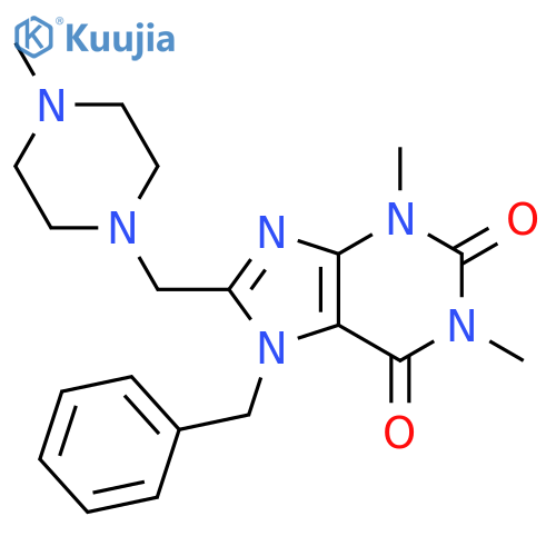 7-benzyl-1,3-dimethyl-8-(4-methylpiperazin-1-yl)methyl-2,3,6,7-tetrahydro-1H-purine-2,6-dione structure