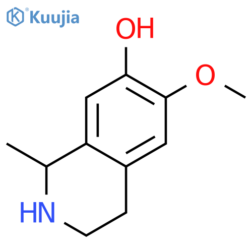 7-Isoquinolinol, 1,2,3,4-tetrahydro-6-methoxy-1-methyl-, (±)- structure