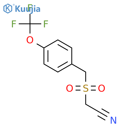 Acetonitrile, [[[4-(trifluoromethoxy)phenyl]methyl]sulfonyl]- structure