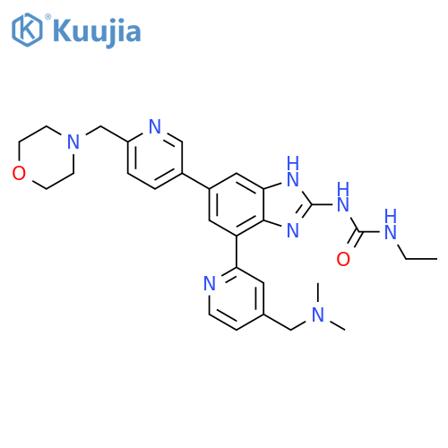Urea,N-[4-[4-[(dimethylamino)methyl]-2-pyridinyl]-6-[6-(4-morpholinylmethyl)-3-pyridinyl]-1H-benzimidazol-2-yl]-N'-ethyl- structure