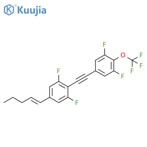 Benzene, 5-[2-[2,6-difluoro-4-(1E)-1-penten-1-ylphenyl]ethynyl]-1,3-difluoro-2-(trifluoromethoxy)- structure