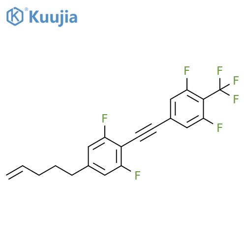 Benzene,5-[[2,6-difluoro-4-(4-pentenyl)phenyl]ethynyl]-1,3-difluoro-2-(trifluoromethyl)- structure