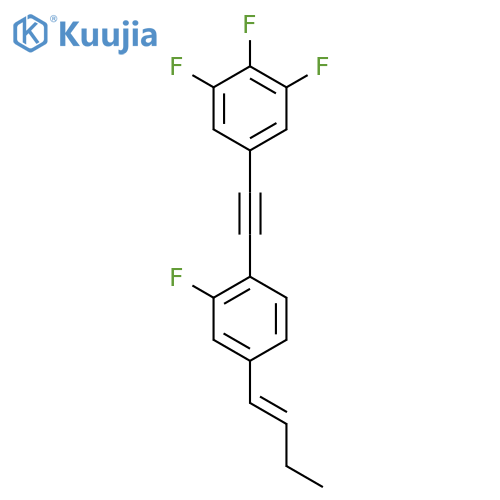Benzene, 5-[[4-(1E)-1-butenyl-2-fluorophenyl]ethynyl]-1,2,3-trifluoro- structure