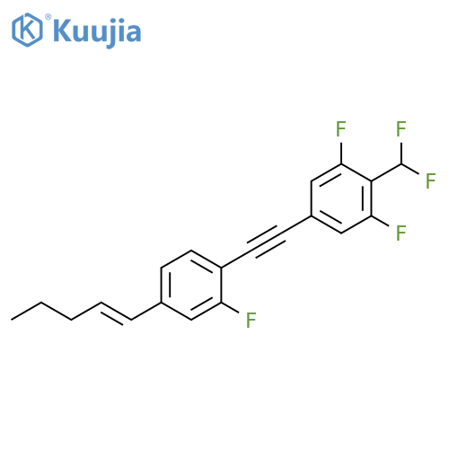 Benzene, 2-(difluoromethyl)-1,3-difluoro-5-[2-[2-fluoro-4-(1E)-1-penten-1-ylphenyl]ethynyl]- structure