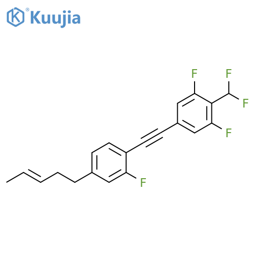 Benzene, 2-(difluoromethyl)-1,3-difluoro-5-[2-[2-fluoro-4-(3E)-3-penten-1-ylphenyl]ethynyl]- structure