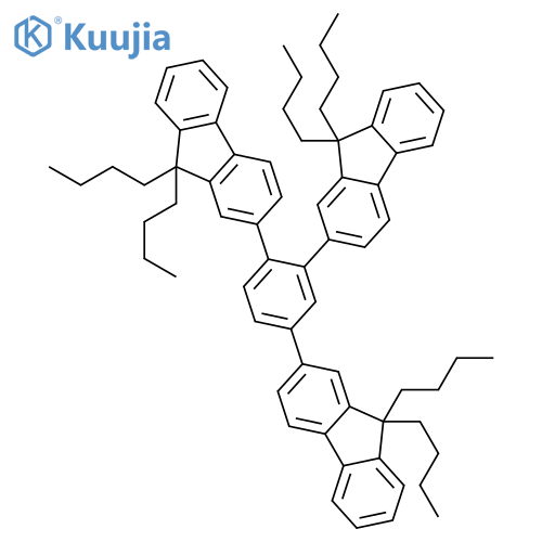 9H-Fluorene, 2,2',2''-(1,2,4-benzenetriyl)tris[9,9-dibutyl- structure