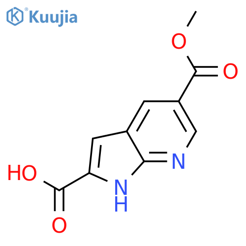 5-(methoxycarbonyl)-1H-pyrrolo2,3-bpyridine-2-carboxylic acid structure