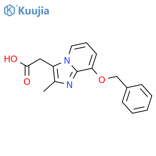 IMIDAZO[1,2-A]PYRIDINE-3-ACETIC ACID, 2-METHYL-8-(PHENYLMETHOXY)- structure